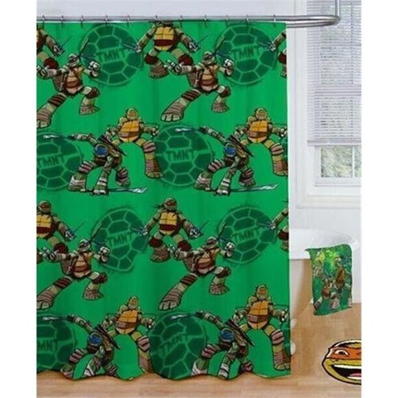 Teenage Mutant Ninja Turtles Fabric Shower Curtain - Picture 1 of 4